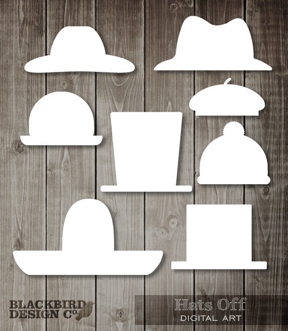 Hats off Clipart Digital Clip Art Graphics Etsy