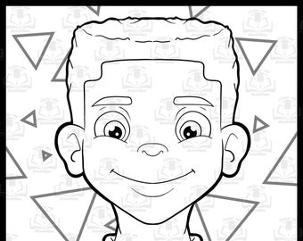 Person Coloring Page Etsy