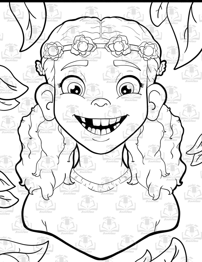 Kenzi Adorable Little Girl Printable Coloring Page Digital - Etsy