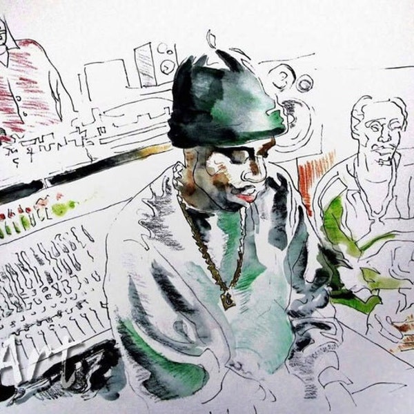 J Dilla Art Print James Yancey Art Print Hip Hop Producer Detroit Dilla Day Watercolor Limited Edition Poster Print Wall Decor