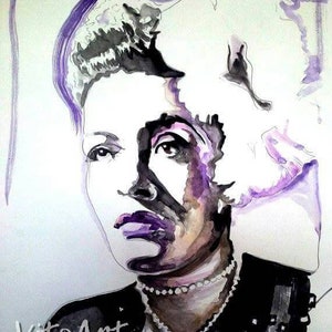 Billie Holiday Art Print: Limited Edition Watercolor Portrait