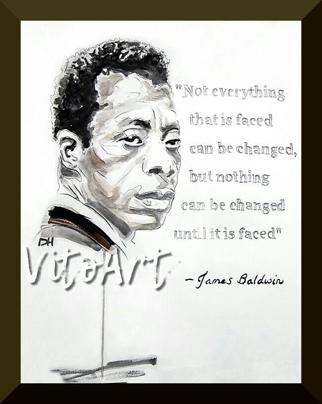 James Baldwin - Póster de lienzo con 3 citas, decoración de dormitorio, deportes, paisaje, oficina, habitación, regalo, sin marco: 24 x 36 pulgadas (23.6 x 35.4 in