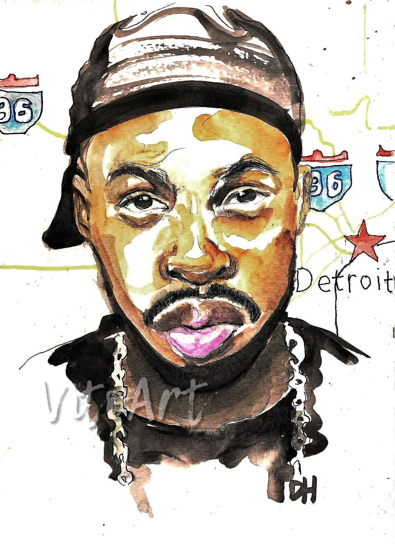 J Dilla Art Print: Limited Edition Watercolor Portrait - Etsy