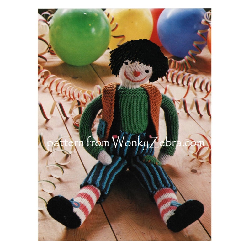 knitted clown doll