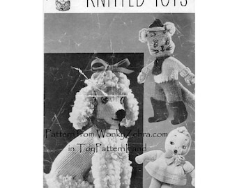 399 Puss in Boots Vintage Toy Knitting Pattern PDF from ToyPatternLand by WonkyZebra