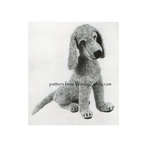 Toy Desmond Dog Vintage knitted dog Knitting Pattern PDF 994 emailed from WonkyZebra image 1