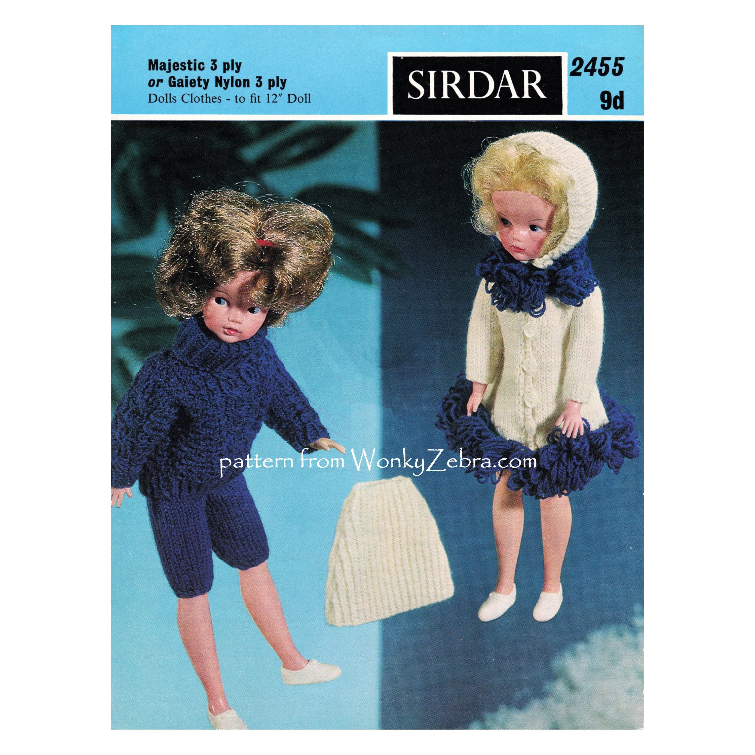 Barbie Doll Travel Outfit Knitting Pattern LOW PRICE 