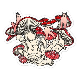 Fly Agaric Mushrooms Bubble-free stickers