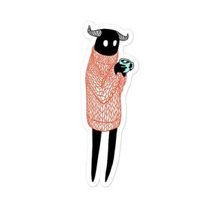Toasty Demon Decal || Vinyl Sticker | Bubble-vrije stickers | Vinyl Zelfklevende Sticker | Notebook Sticker | Gestanst