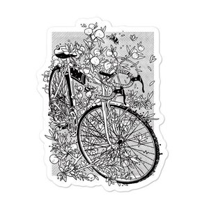 Décalcomanie de cycle || Autocollant vinyle | Autocollants sans bulles | Sticker adhésif vinyle | Autocollant de carnet