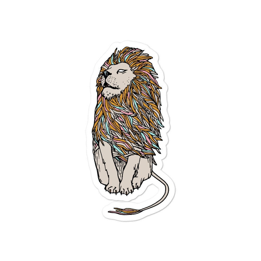 Lion Decal || Vinyl Sticker | Bubble-free Stickers | Vinyl Adhesive ...