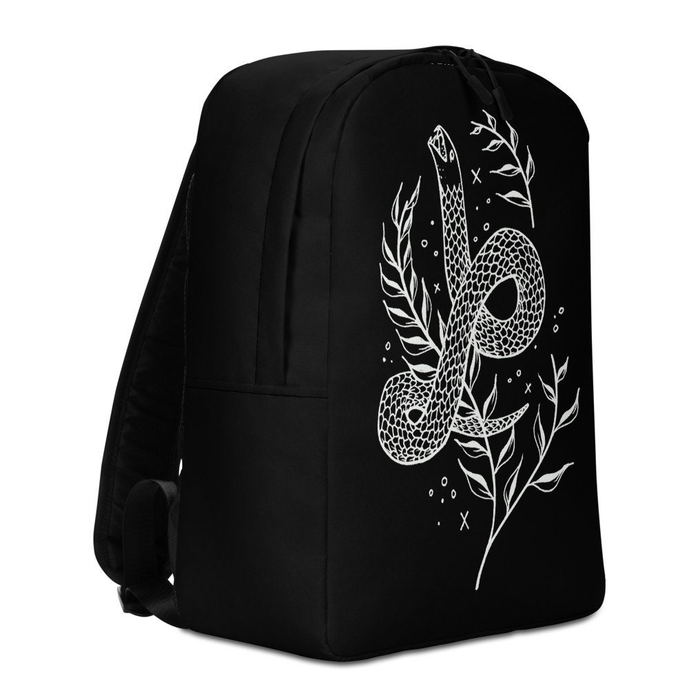 Snake Pattern Backpack Snake Minimalist Backpack - Etsy