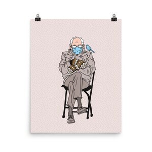 Bernie 2021 Inauguratie Print | Birdie Sanders | Kunst print