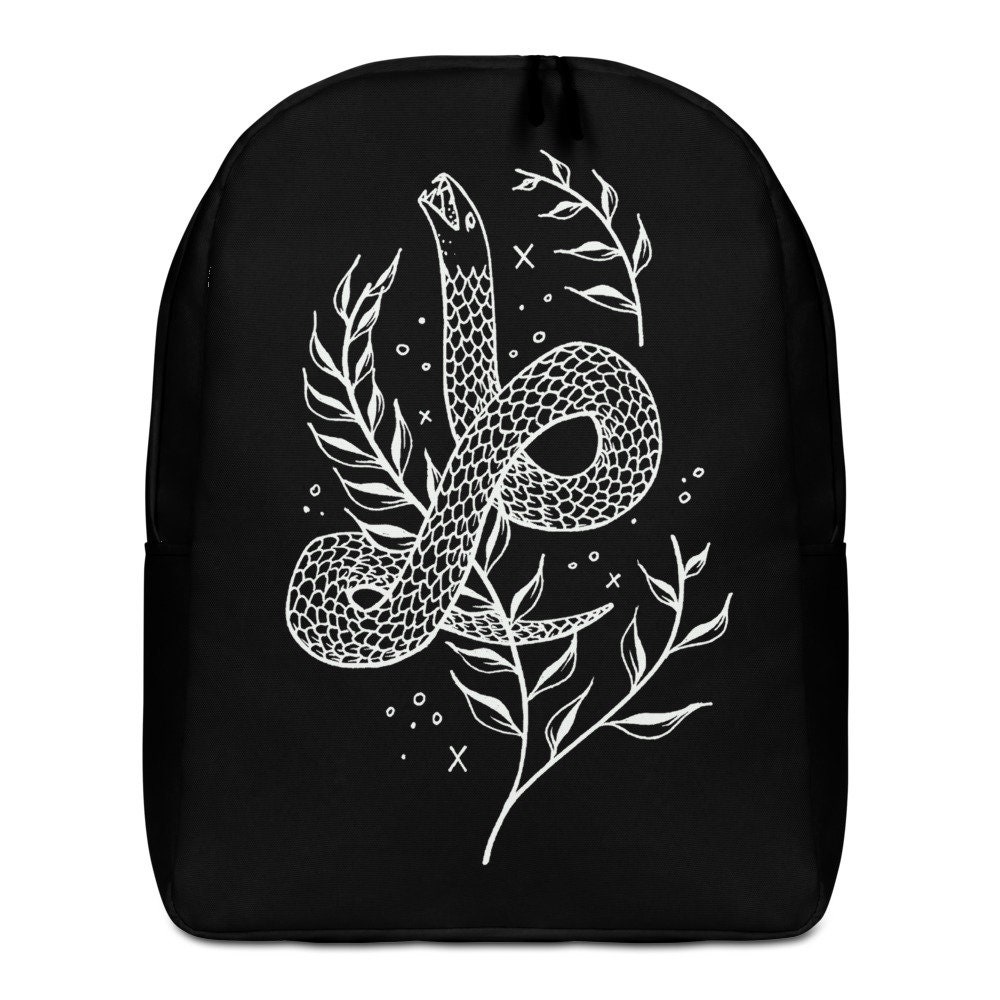Snake Pattern Backpack Snake Minimalist Backpack - Etsy