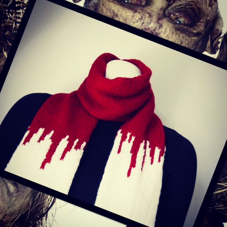 Instant Download Knitting Pattern Zombie Apocalypse Scarf Etsy