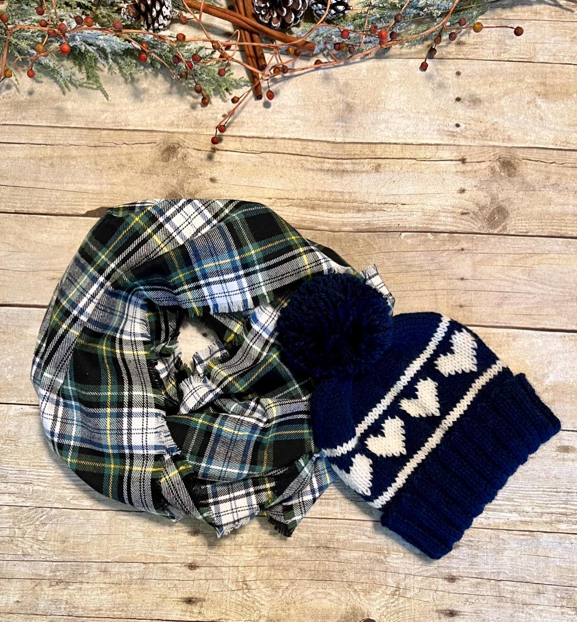 Tartan hats and scarves sales