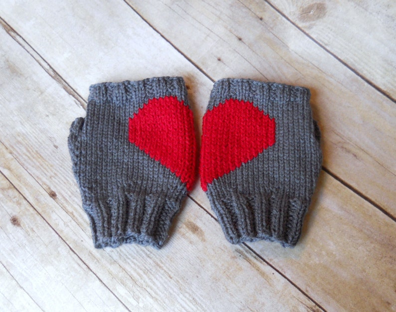 Heart in Hands Fingerless Gloves, Heart Gloves, Gifts for Lovers, Love You Gloves, Valentines Gifts for Women, Fingerless Mittens image 5