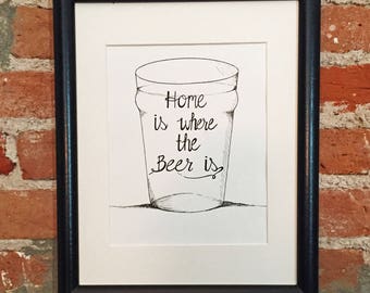 Instant Digital Download, Beer Lovers Wall Art Print, Craft Beer Lovers, Beer Wedding Gifts, Housewarming Gifts, Home Brewers Wall Decor