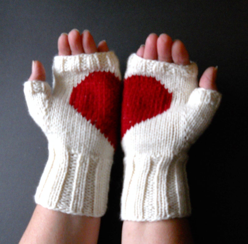 Heart in Hands Fingerless Gloves Heart Gloves Gifts for Etsy