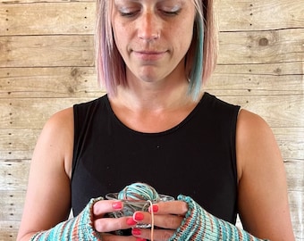 Hand Knit Fingerless Gloves: Cocktail Hour Arm Warmers