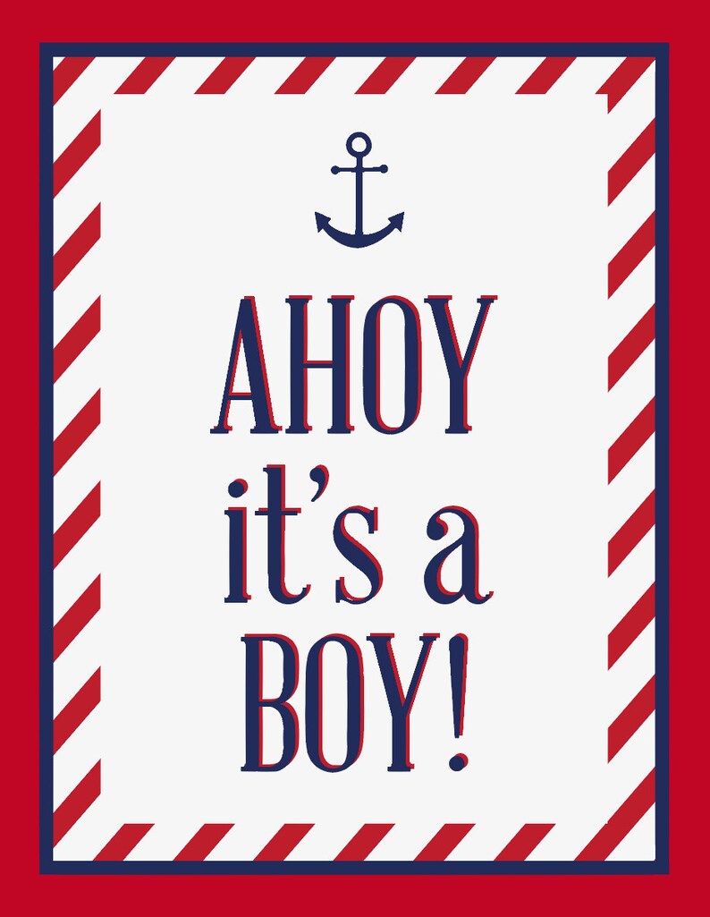 Ahoy Its A Boy Printables