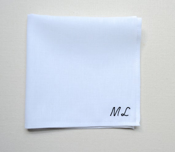 Monogrammed cheap pocket square