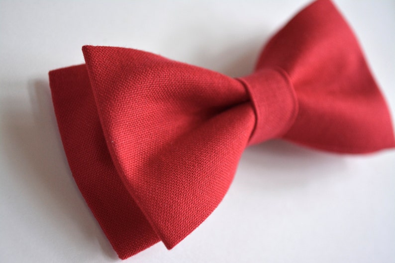 Red Bow Tie/cotton Bow Tie/bow Tie for Kids With Strap/red/bow Etsy