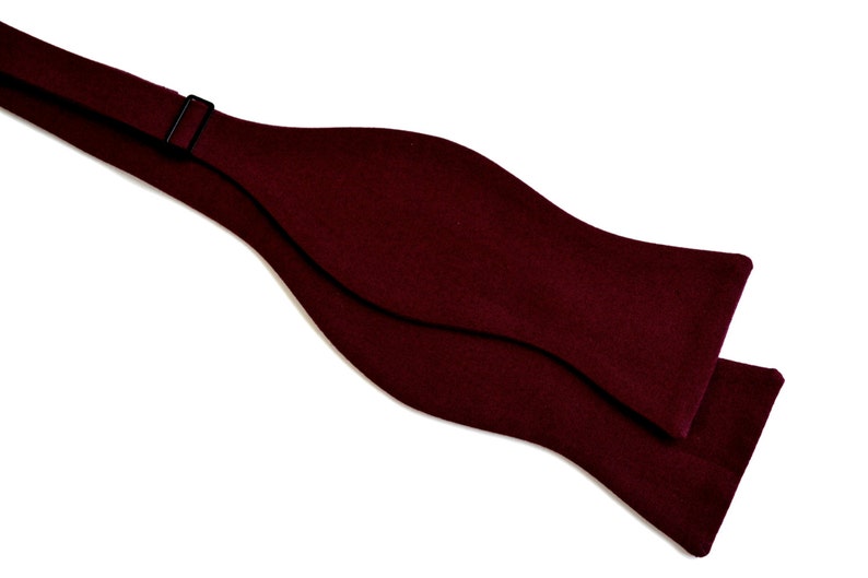 Deep burgundy bow tie for men free style bow tie cotton bow Etsy