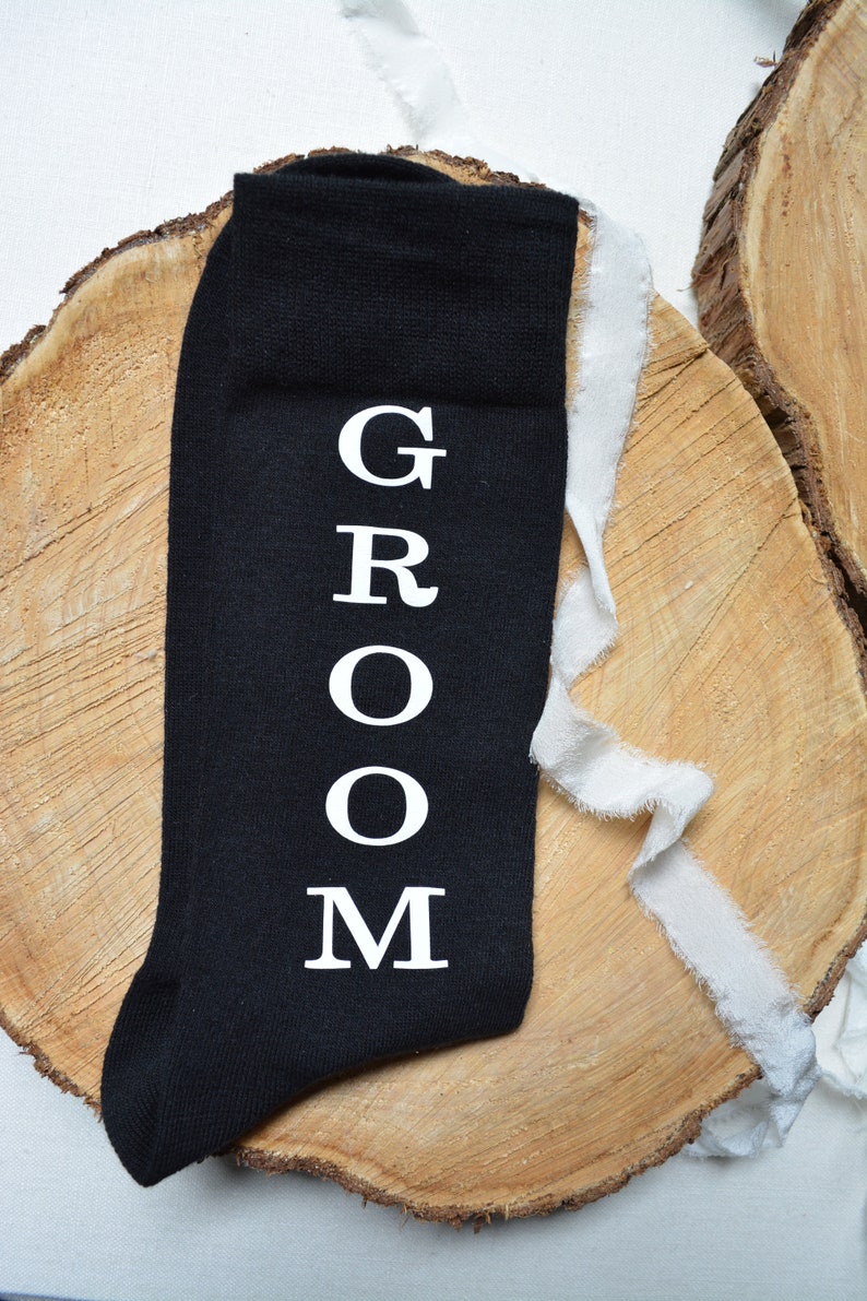 Groom socks personalized Groomsmen socks Best man socks Etsy