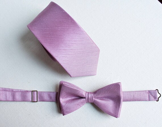 Boys Bowtie Orchid Mauve Wedding Necktie Mauve Wisteria Necktie Groomsmen Necktie Light Orchid Necktie