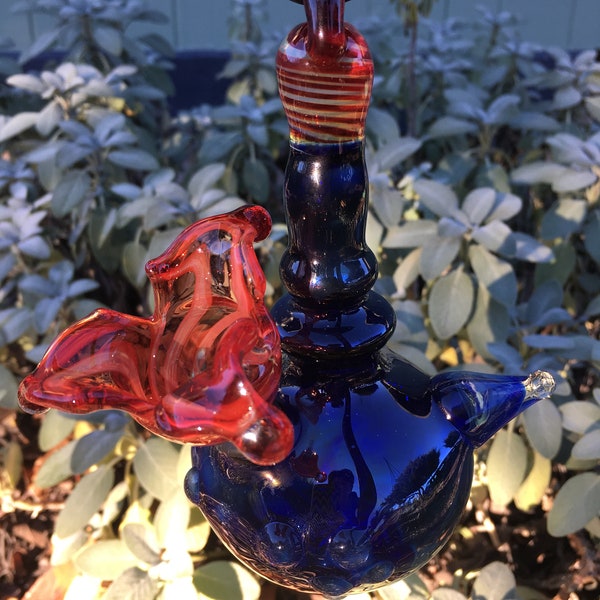 Glass Hummingbird Feeder Etsy