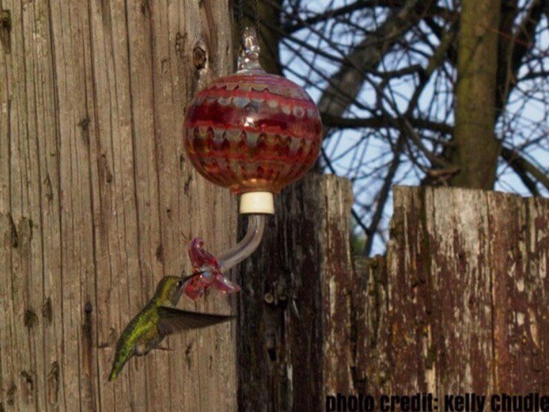 Globe Hummingbird Feeder Etsy