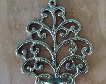 Virginia Metalcrafters SOLID Brass FAMILY TREE Wall Sconce Candle Holder # 16-7