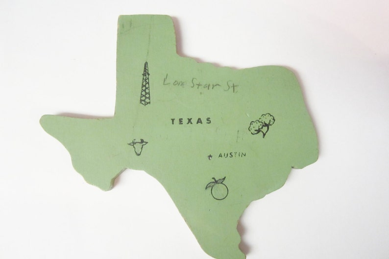 Magnet of Texas by JustStated on etsy State of Texas Magnet