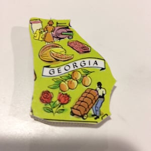 State of  Georgia Magnet, Magnet of Georgia, by JustStated on etsy