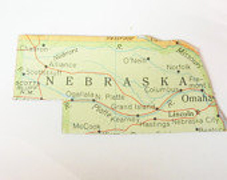by JustStated on etsy Magnet of Nebraska State of Nebraska Magnet