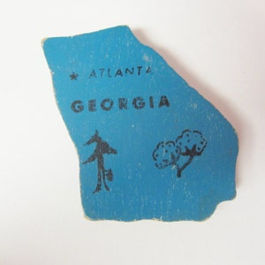 State of  Georgia Magnet, Magnet of Georgia, by JustStated on etsy