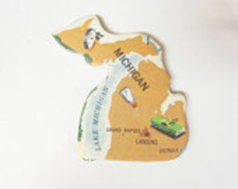 Staat Michigan magneet, magneet Michigan door JustStated op etsy