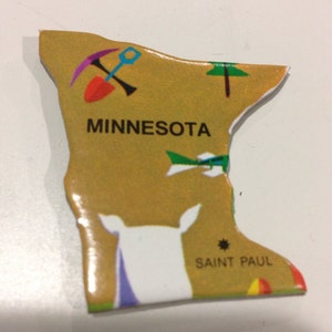 State of Minnesota Magnet, Magnet of Minnesota by JustStated on etsy