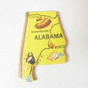État de l'Alabama Magnet, aimant de l'Alabama, par JustStated sur etsy