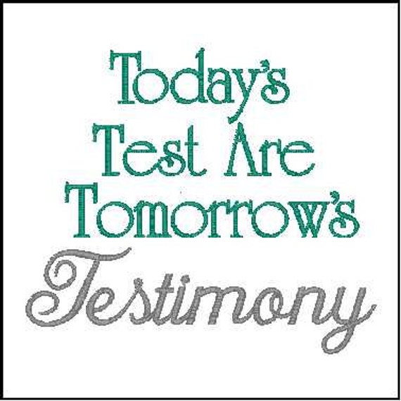 today s test are