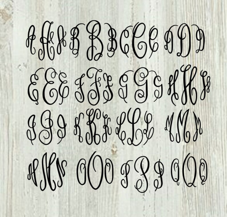 Download Fancy Circle monogram svg svg fancy font monogram font svg ...