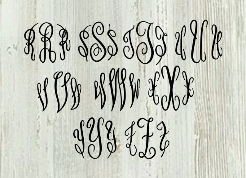 Download Fancy Circle monogram svg svg fancy font monogram font svg ...