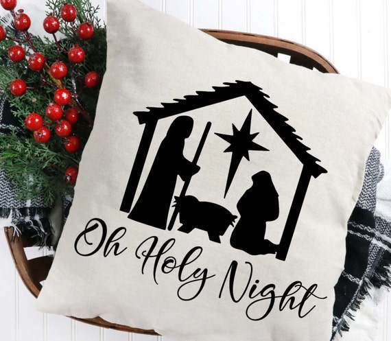 holy night svg winter svg Christmas girl snowman svg