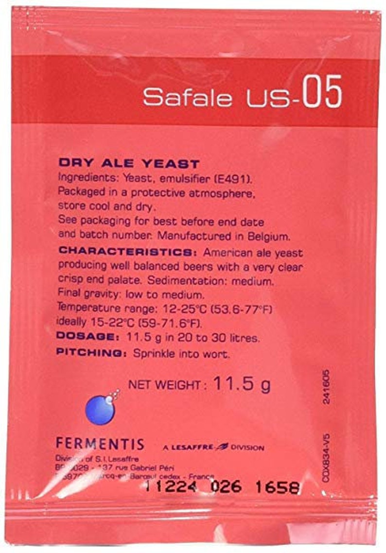 Fermentis Safale US05 Dry Beer Yeast Etsy