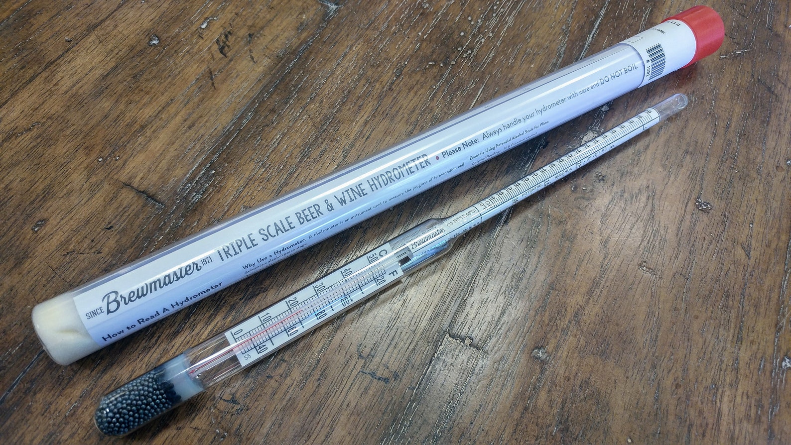 Hydrometer With Thermometer and Temperature Correction Scale Etsy