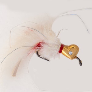 14k Gold Diamond Fly Fishing Lure: White Mink, TeriLee Collectible