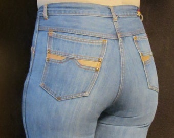 Vintage 1980s  High Waist Boho Jeans 31w 31L// ~Modern Medium / Brittania super Hippie