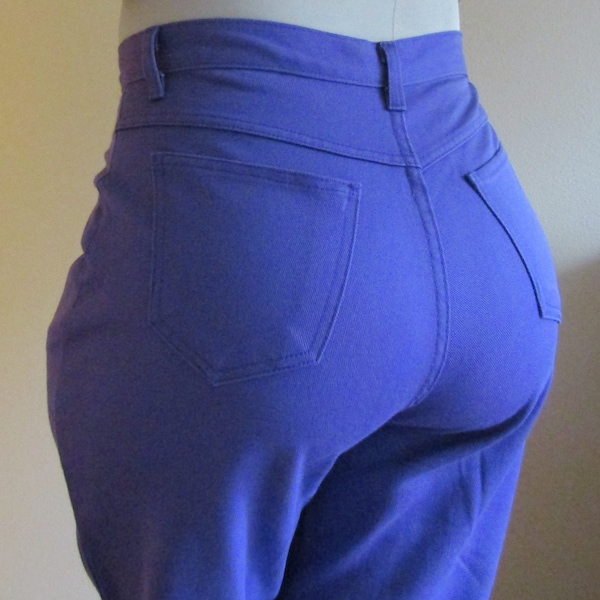 Vintage 1990s Hot Purple Jeans Ultra High Waist 36w 35 Inseam// Modern XL Plus Long Newport News Jeaneology--Free USA shipping!