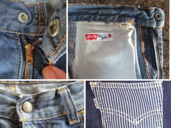 Vintage 1970s Levi's High Waist Big E Jeans 30w 2… - image 10